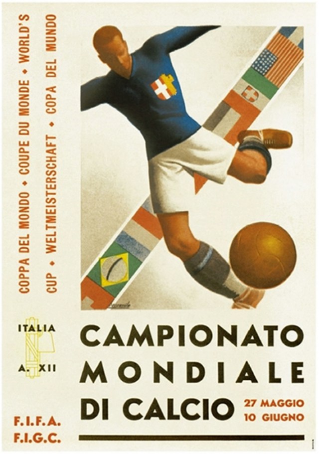 Poster del Mundial de Fútbol Italia 1934