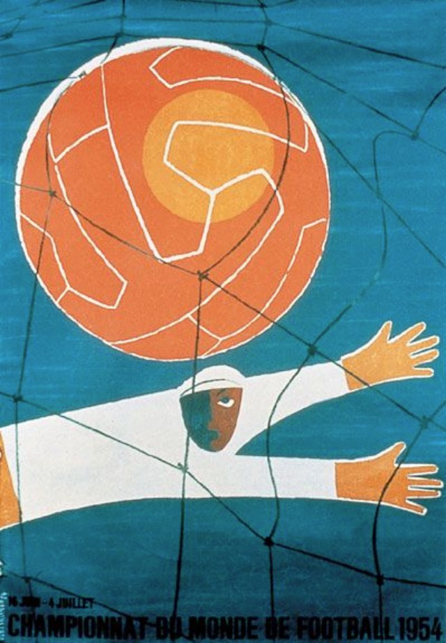 Poster del Mundial de Fútbol Suiza 1954